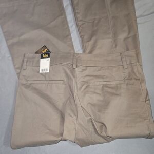 Womens Flare Lee Khaki Chinos